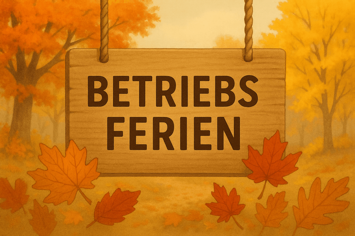 Betriebsferien! Wir sind bald wieder für Sie da.